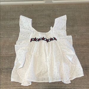 Savannah White Eyelet Blouse‎ with Flowy Silhouette Toddler Girls Size 2T